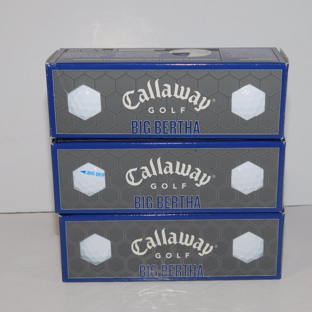 Callaway Big Bertha Blue Golf Balls NEW 3 Sleeves with 3 Balls each 9 Total